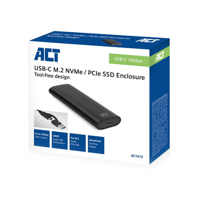 ACT-Konnektivität USB-C M.2 NVME PCIE SSD-Gehäuse, Werkzeugfreier