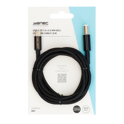 Yanec USB-C bis 7,4 x 5,0 mm Dell-Ladekabel 1,8 m