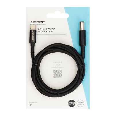 Yanec USB-C bis 7,4 x 5,0 mm PS-Ladekabel 1,8 m