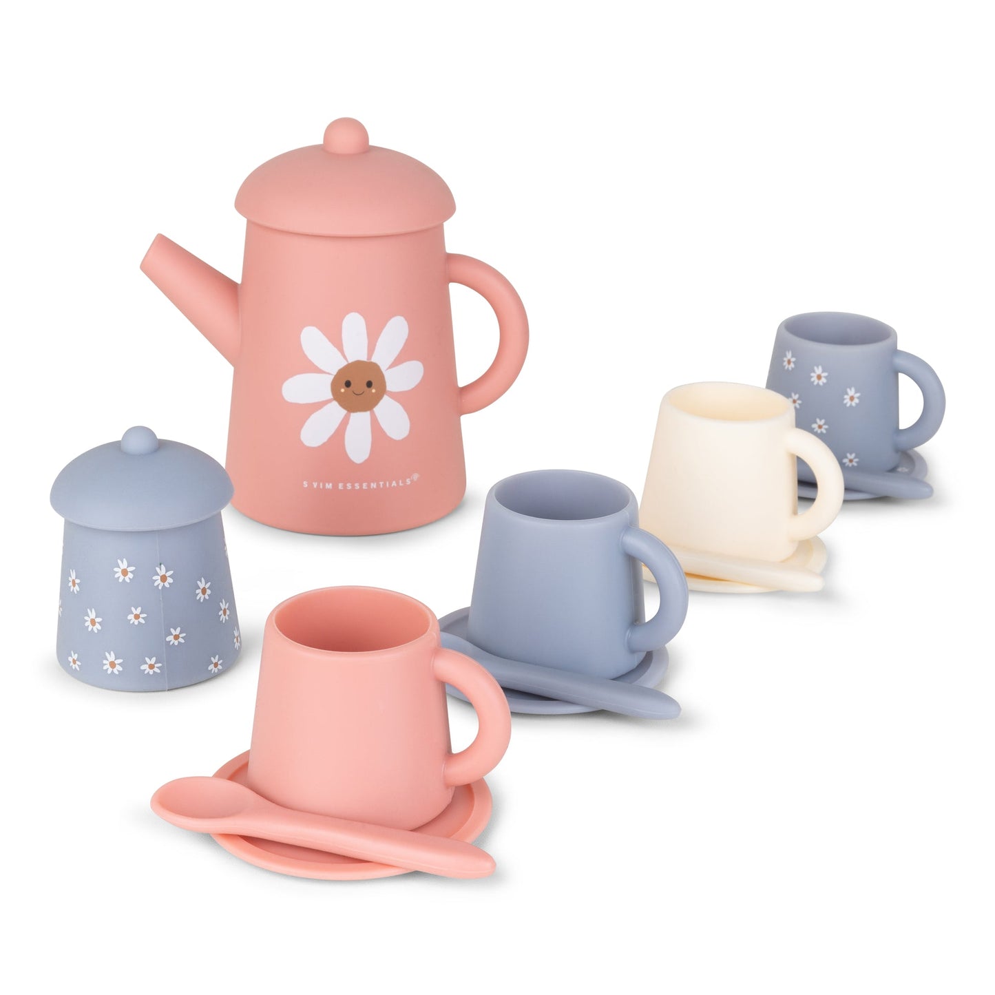 Daisy Flower | Multi -geläutetes Teespiel -Set