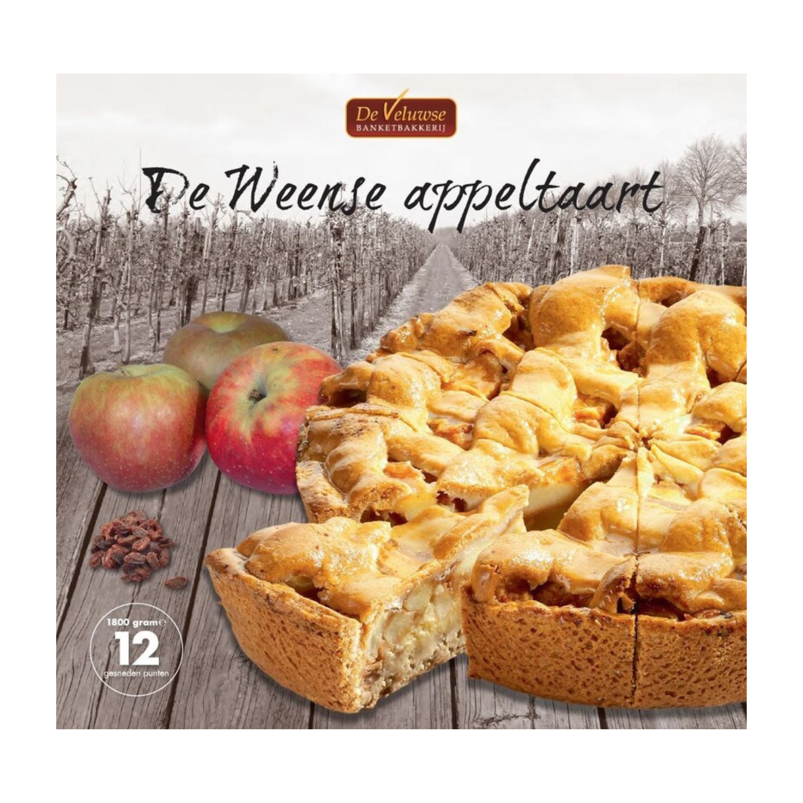 The Veluwe Confectionery Wiener Apfelkuchen 12 Stück (1800 Gramm)