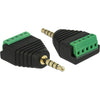 Delock -Adapter -Stereobuchse männlich 3,5 mm bis terminaler Block