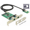 Delock -Konverter M.2 Key B+M männlich> 2 x Gigabit LAN