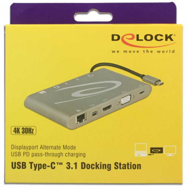 Delock USB Typ-C 3.1 Docking Station 4K 30 Hz