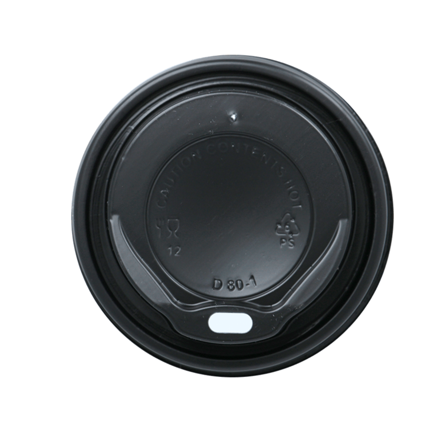 Deckel to-go schwarz 80mm für Kaffeebecher 230ml (100 Stück)
