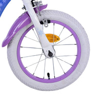 Disney Frozen 2 Kinderbike Girls 14 Zoll blau lila zwei Handbremsen - afbeelding 4