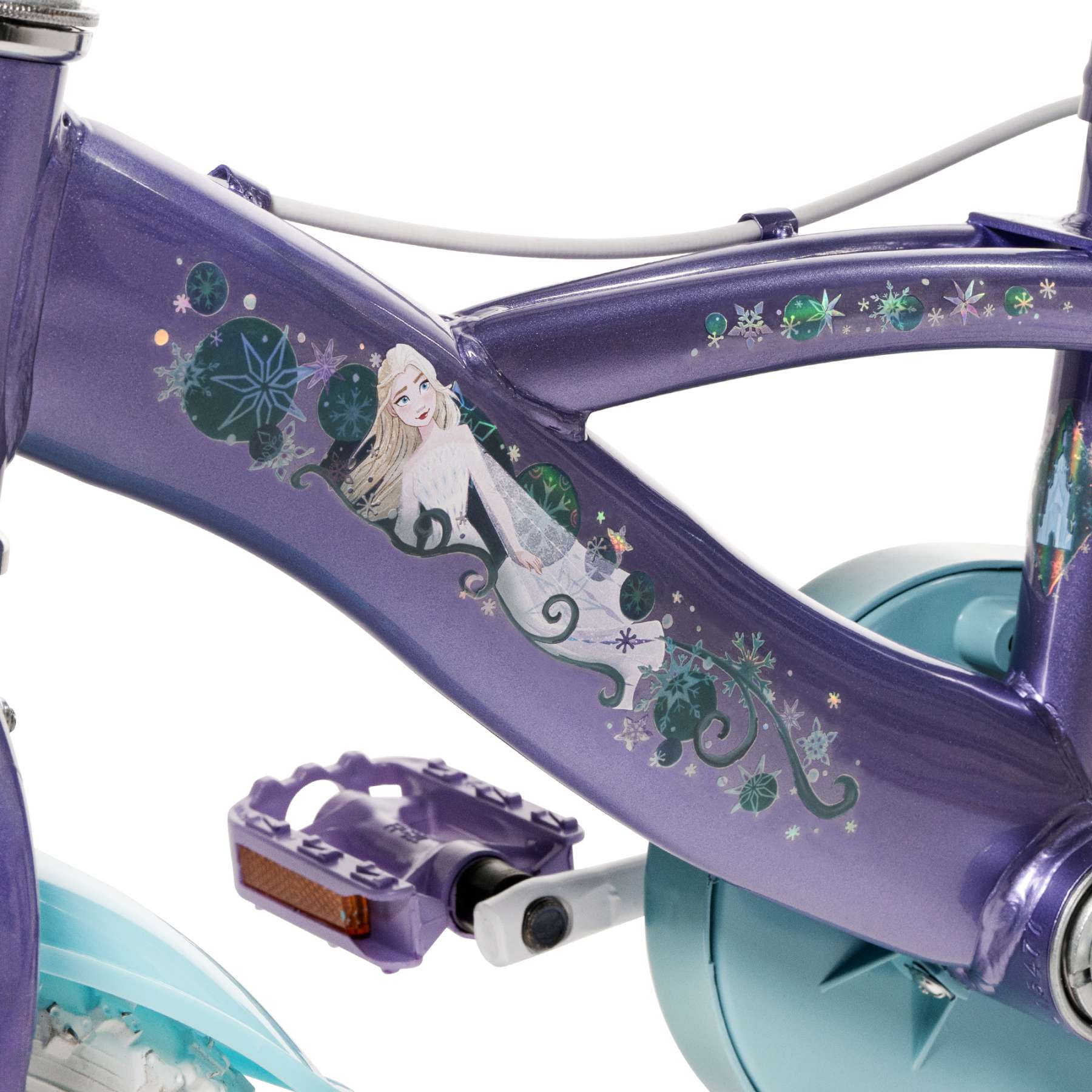 Disney Die Eiskönigin Disney Frozen 2 Kinderfahrrad – Mädchen – 12 Zoll – Blau Lila – Zwei Handbremsen
