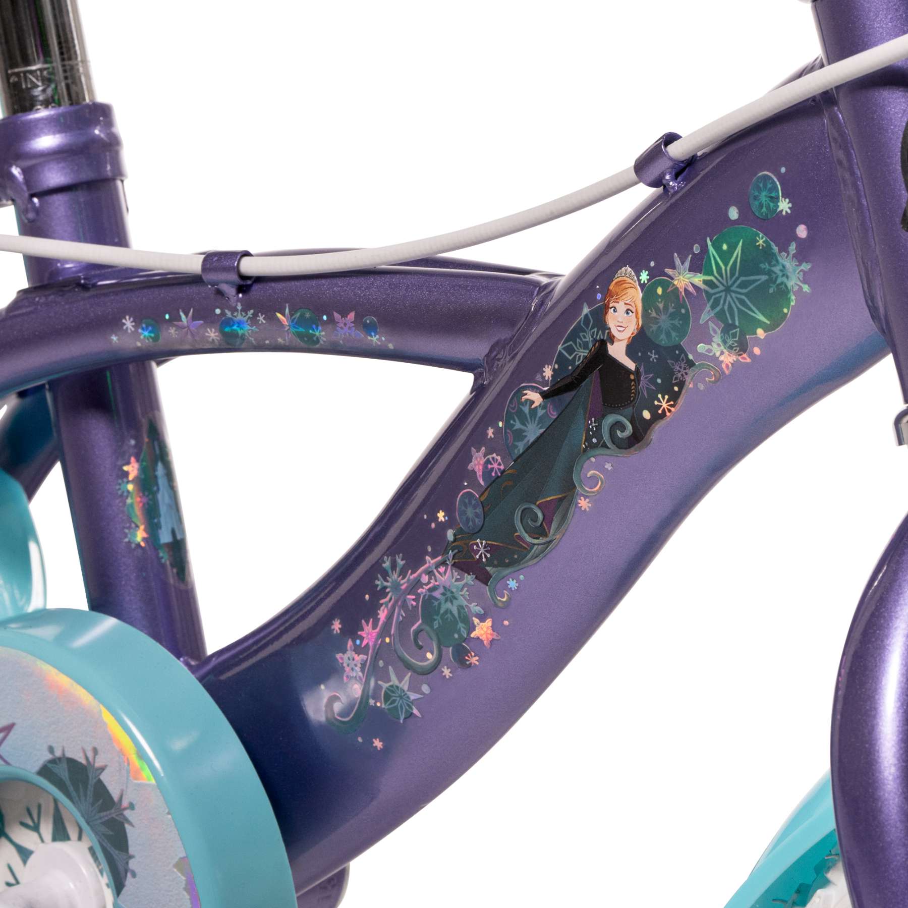 Disney Die Eiskönigin Disney Frozen 2 Kinderfahrrad – Mädchen – 12 Zoll – Blau Lila – Zwei Handbremsen