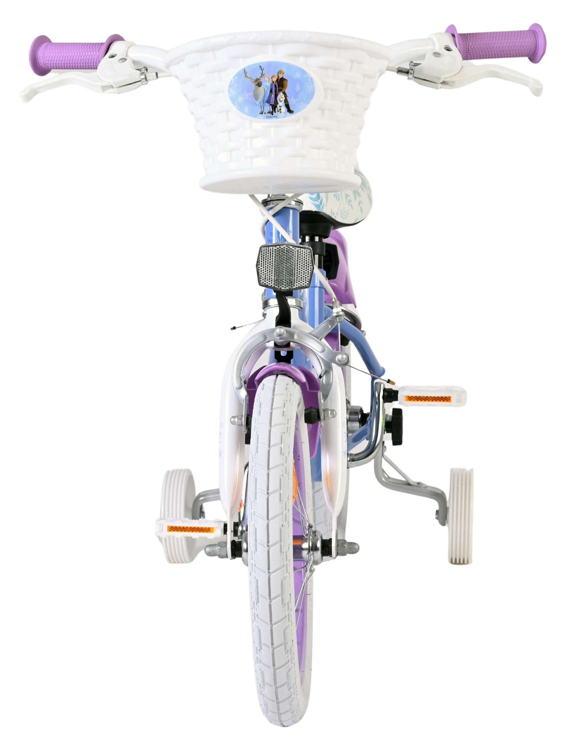 Volare Disney Frozen 2 Kinderfahrrad – Mädchen – 14 Zoll – Blau Lila – Zwei Handbremsen