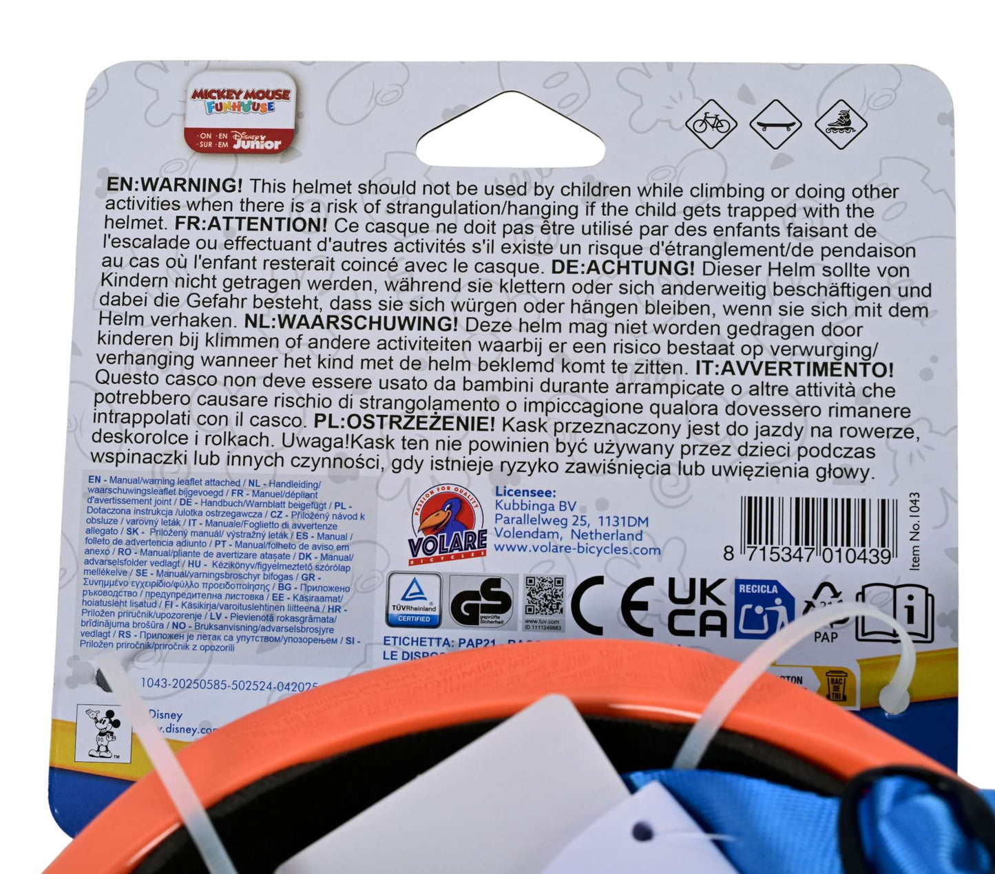 Mickey Mouse Disney Mickey Fahrradhelm
