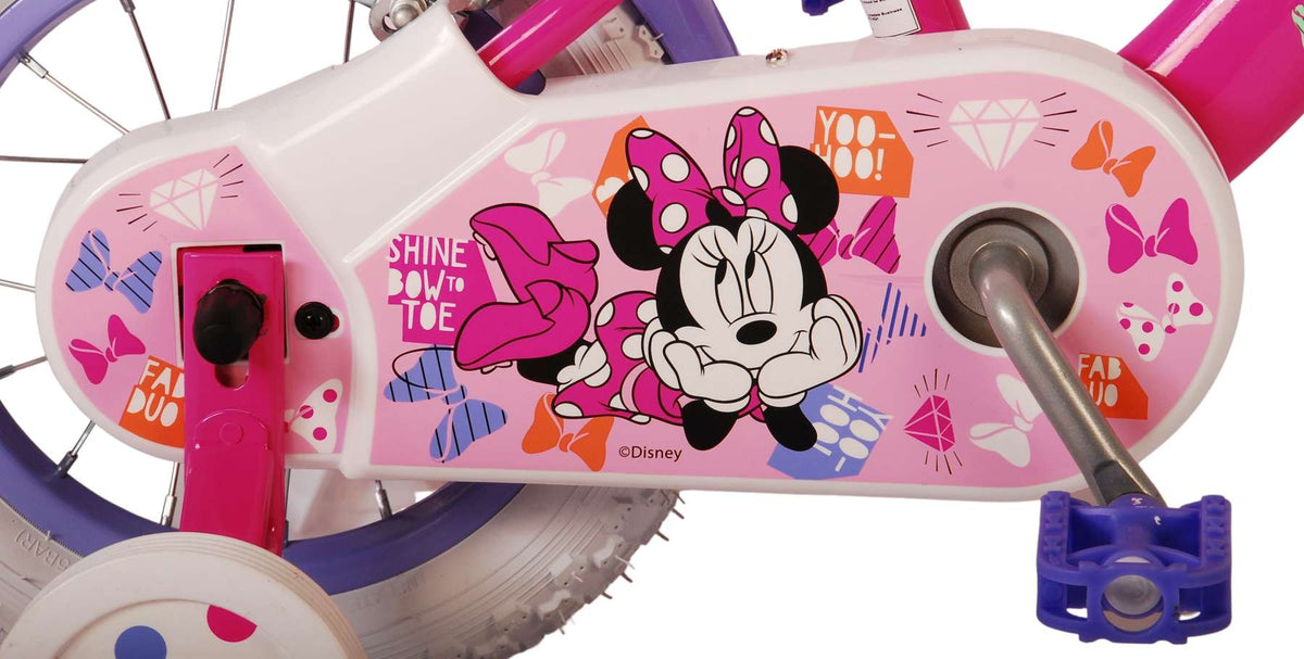 Disney Minnie süßest aller Zeiten! Kinderfahrrad - Mädchen - 12 Zoll - Pink - Zwei Handbremsen