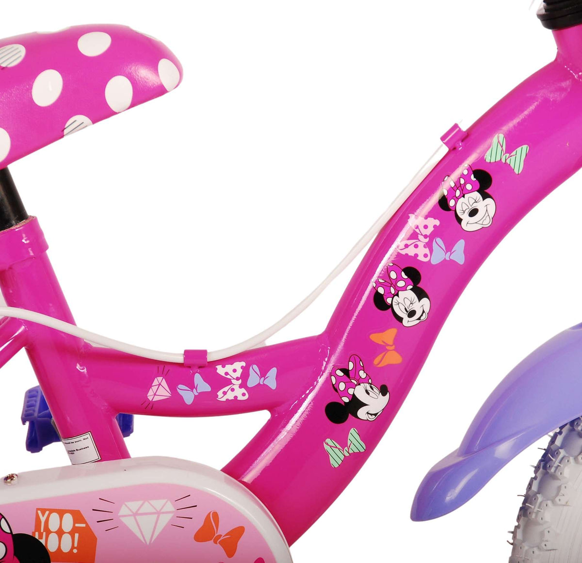 Disney Minnie süßest aller Zeiten! Kinderfahrrad - Mädchen - 12 Zoll - Pink - Zwei Handbremsen