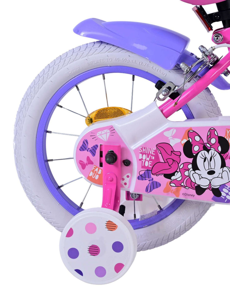 Disney Minnie Children's Bike Girls 14 Zoll rosa zwei Handbremsen