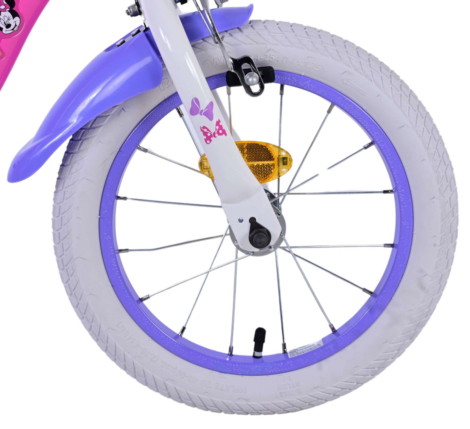 Disney Minnie Children's Bike Girls 14 Zoll rosa zwei Handbremsen