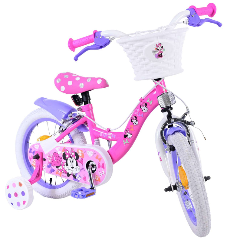 Disney Minnie Children's Bike Girls 14 Zoll rosa zwei Handbremsen