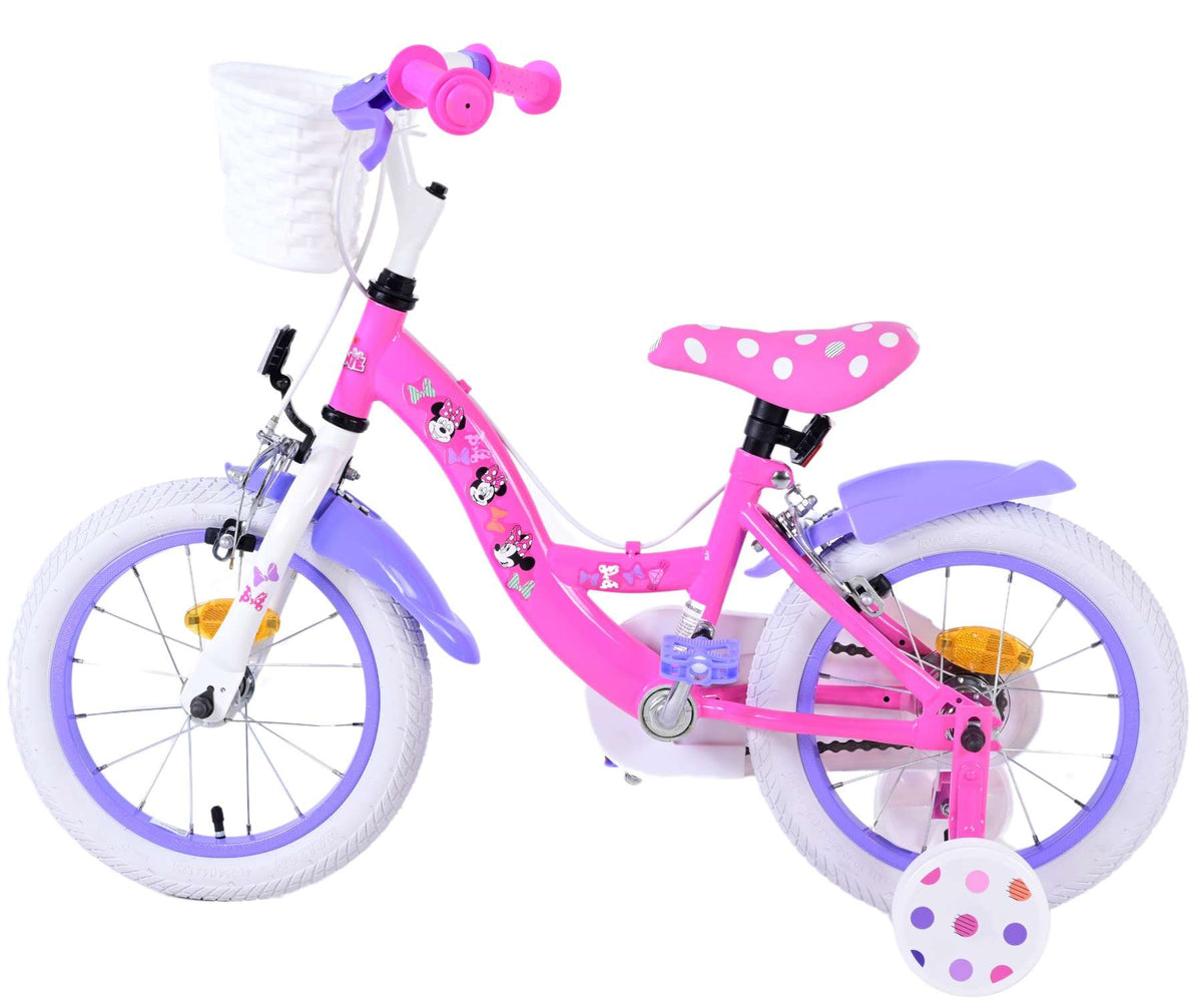 Disney Minnie Children's Bike Girls 14 Zoll rosa zwei Handbremsen