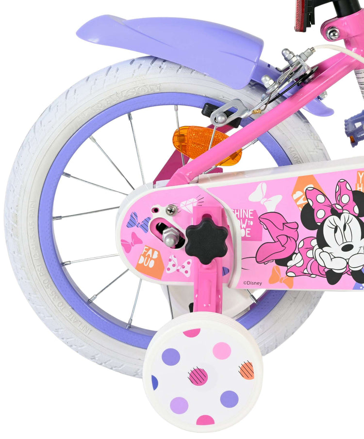 Disney Minnie Kinderfahrrad – Mädchen – 14 Zoll – Pink – zwei Handbremsen