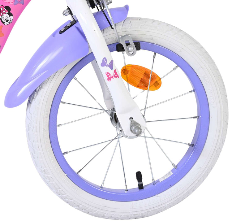 Disney Minnie Kinderfahrrad – Mädchen – 14 Zoll – Pink – zwei Handbremsen