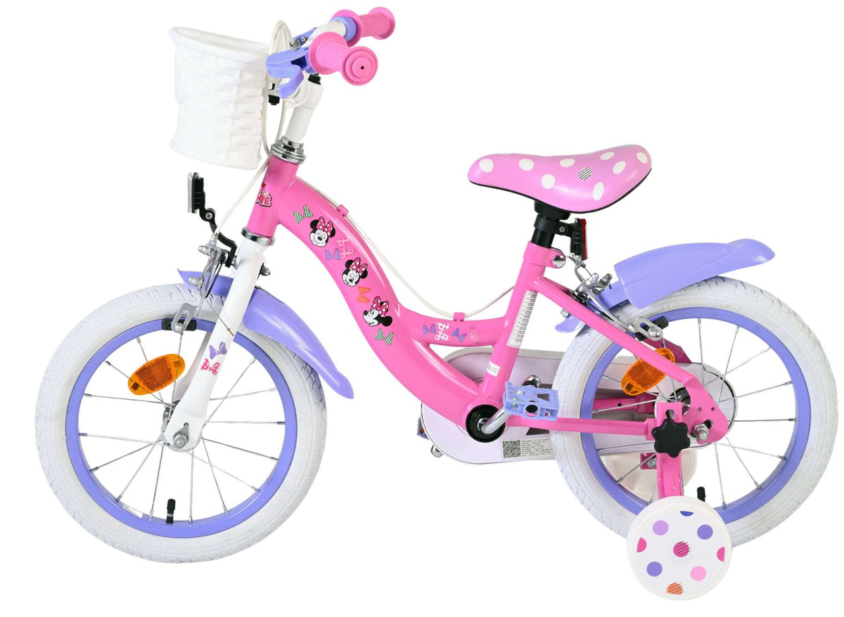 Disney Minnie Kinderfahrrad – Mädchen – 14 Zoll – Pink – zwei Handbremsen