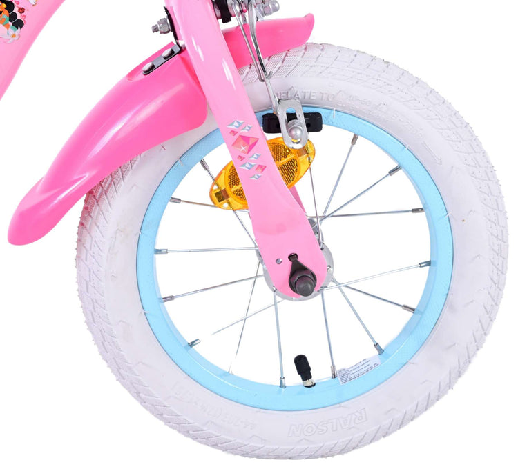 Volare Magic Royals Kinderfahrrad – Mädchen – 12 Zoll – Pink – zwei Handbremsen