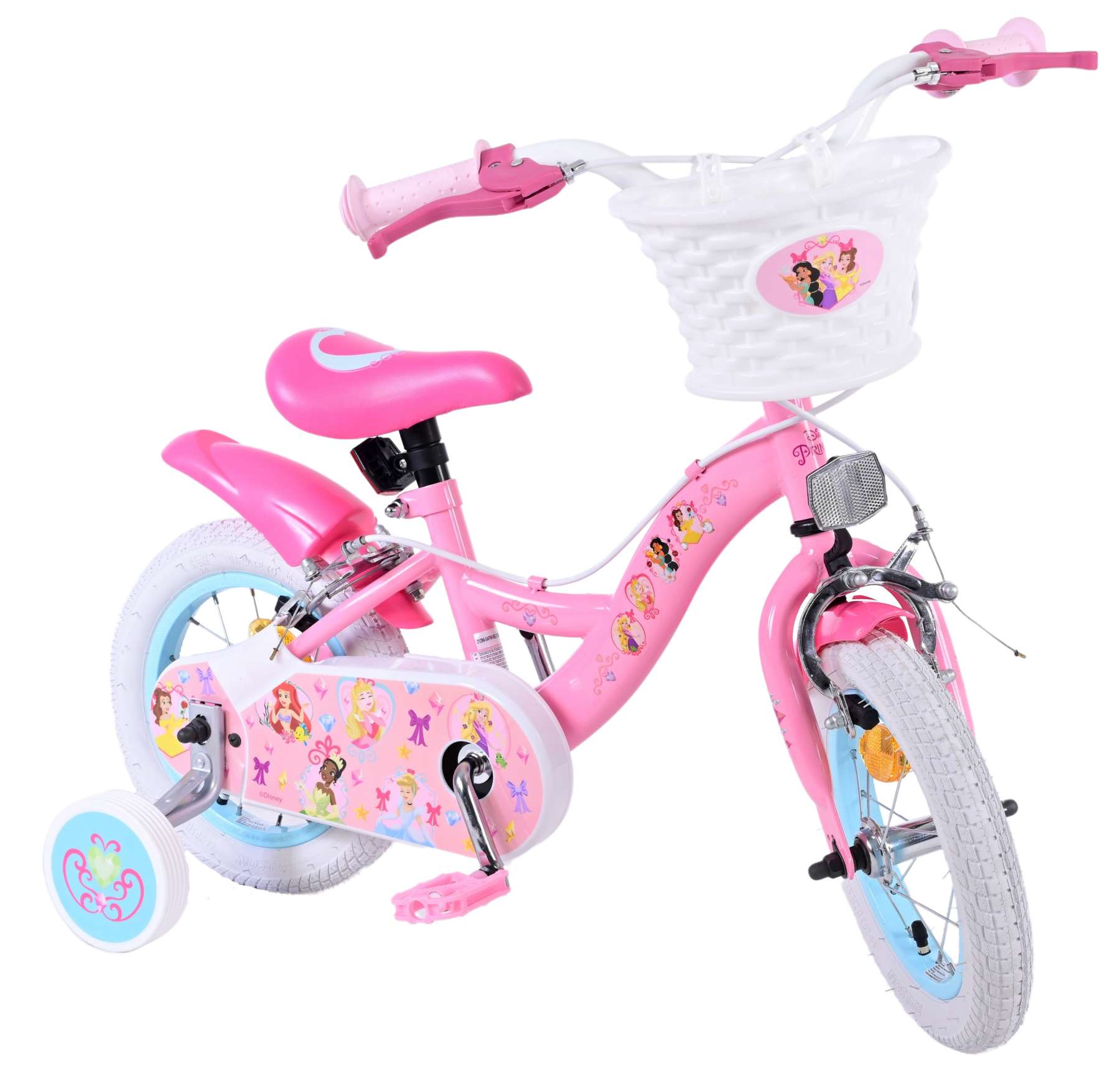 Volare Magic Royals Kinderfahrrad – Mädchen – 12 Zoll – Pink – zwei Handbremsen