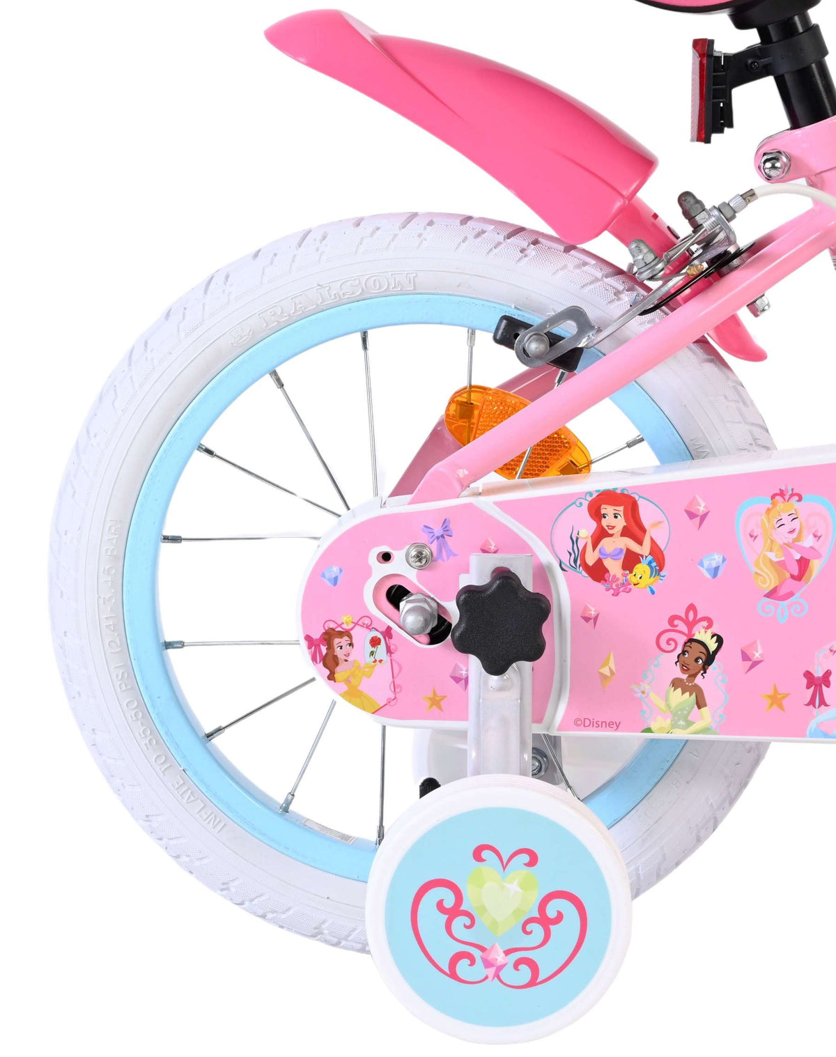 Volare Magic Royals Kinderfahrrad – Mädchen – 14 Zoll – Pink – zwei Handbremsen
