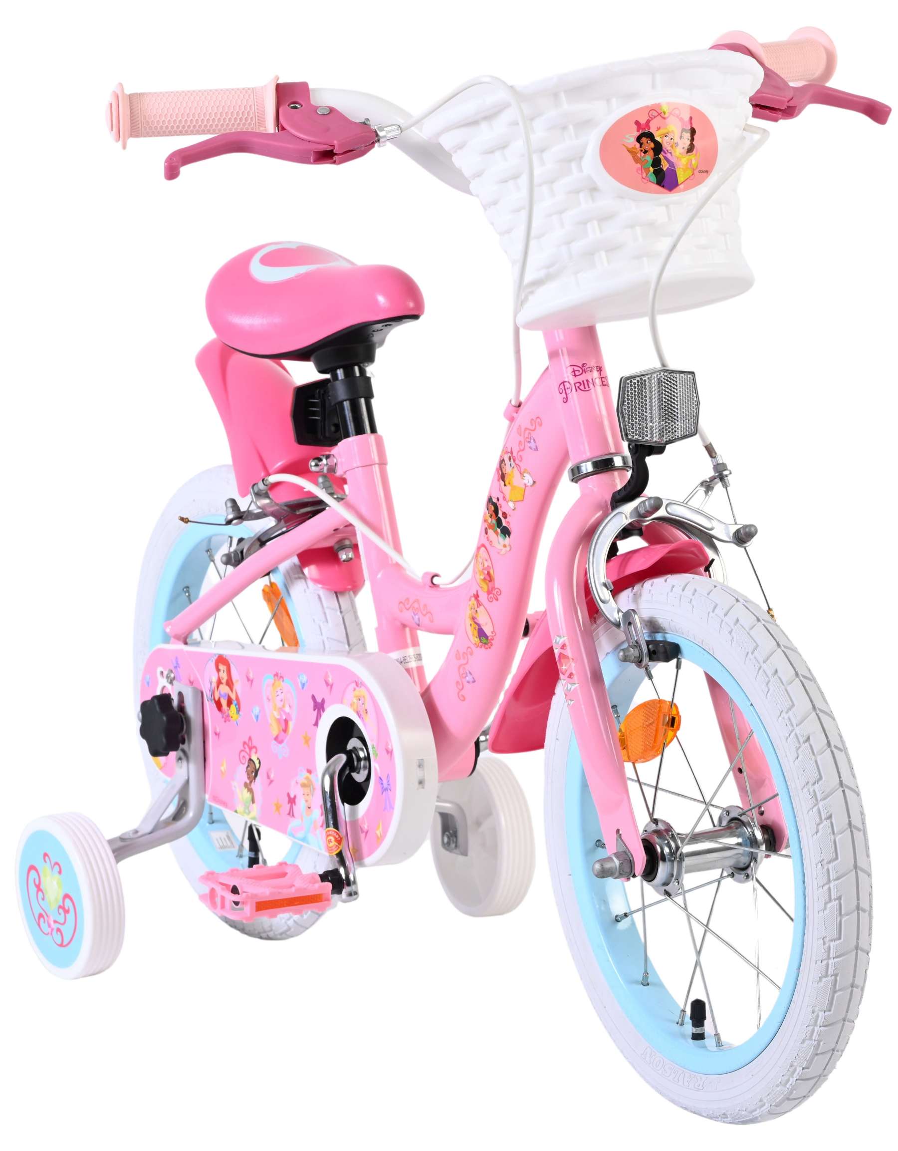 Volare Magic Royals Kinderfahrrad – Mädchen – 14 Zoll – Pink – zwei Handbremsen