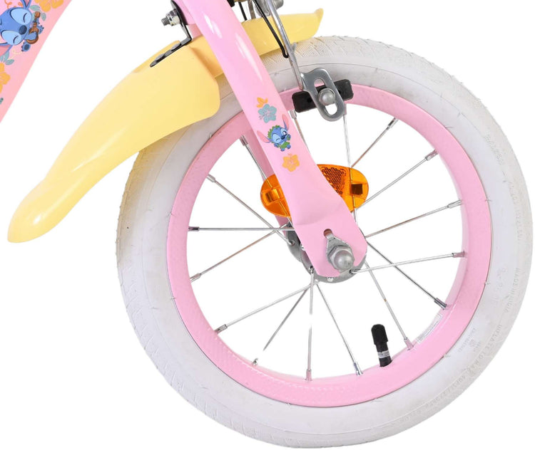 Stich Disney Stitch Kinderfahrrad – Mädchen – 12 Zoll – zwei Handbremsen – Pink