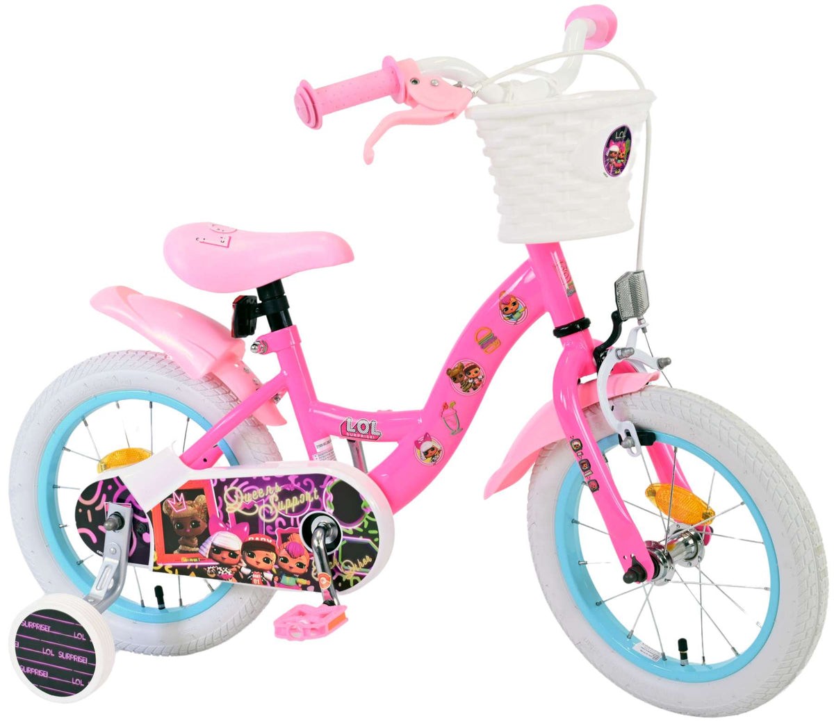 Volare Dolls Kinderfahrrad - Mädchen - 14 Zoll - Pink
