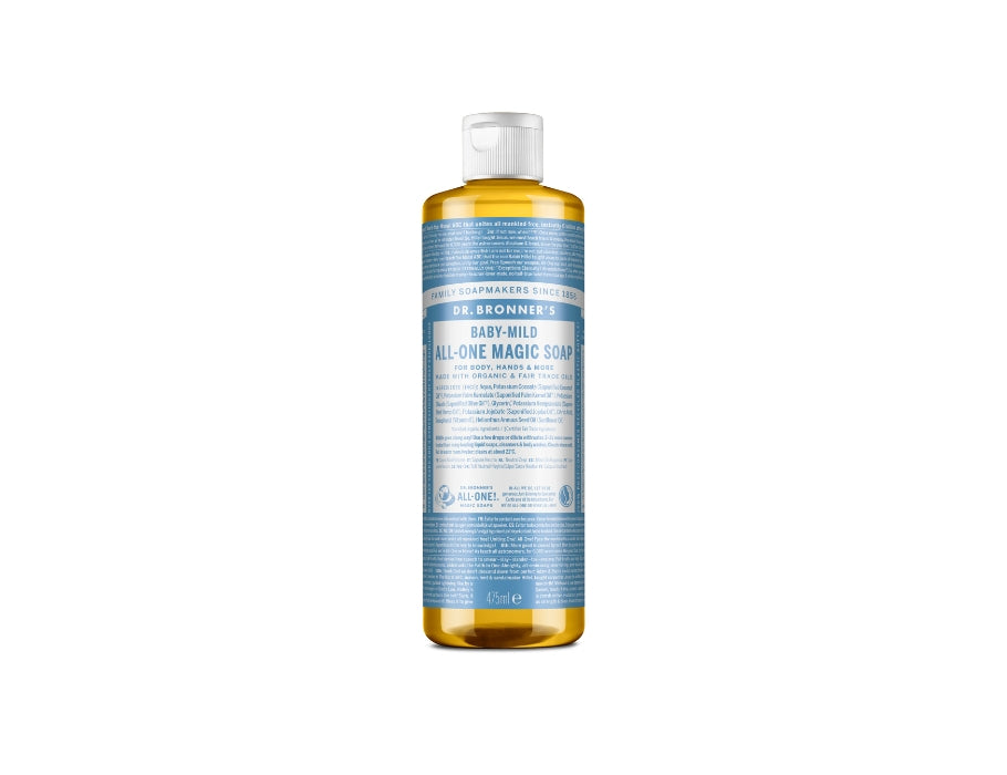 DR. Bronners flüssige Seife reines kastiles Baby -Parfüm -frei 475 ml