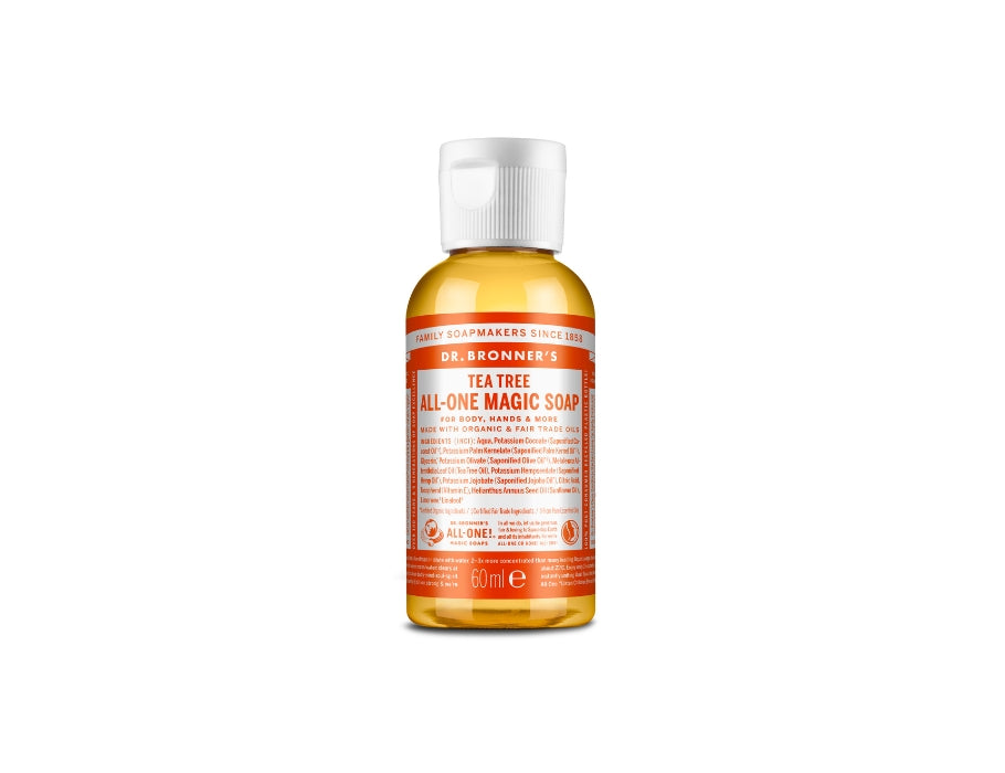 DR. Bronners flüssige Seife reiner kastilischer Teebaum 60 ml