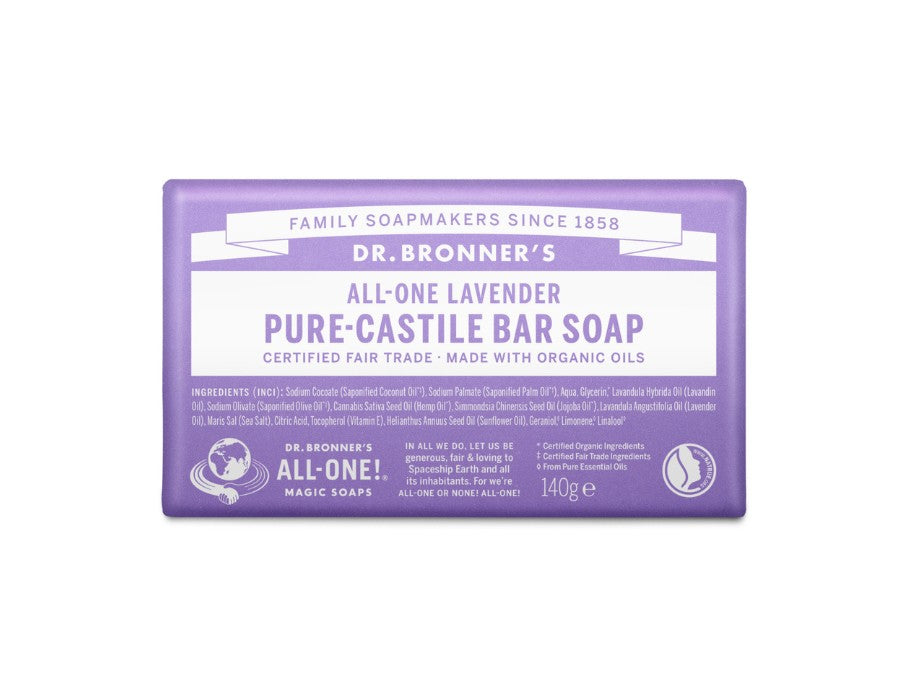 Dr. Bronners Seifenblock - reines Kastilien - Lavendel