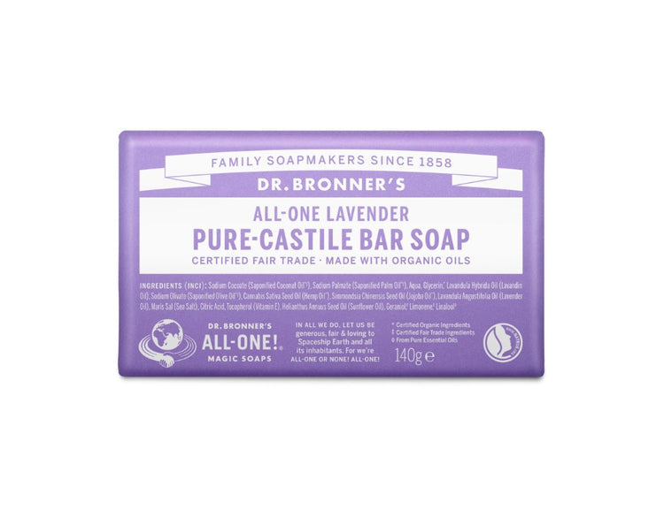 Dr. Bronners Seifenblock - reines Kastilien - Lavendel