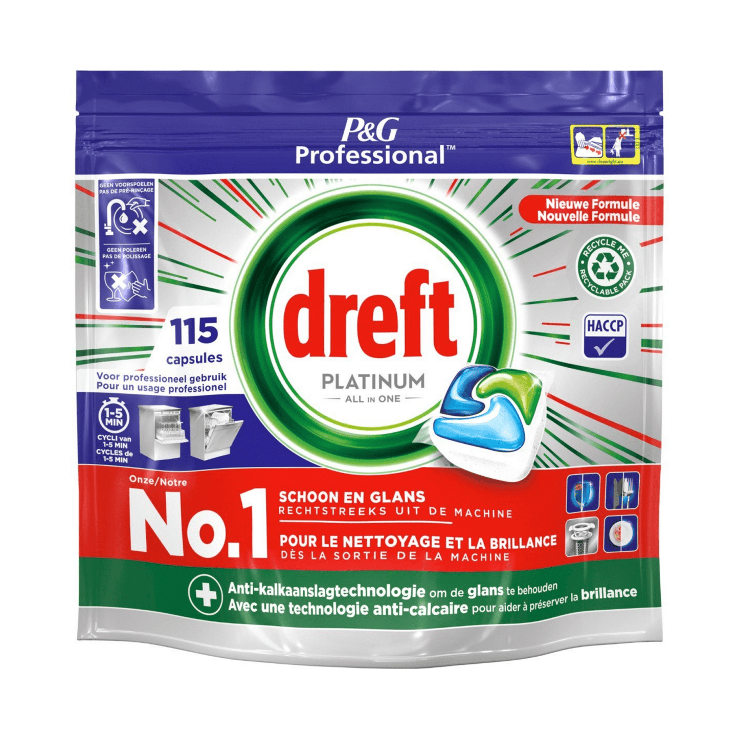 Dreft Spülmaschine Platinum Regular All-in-One (75 Tabs)