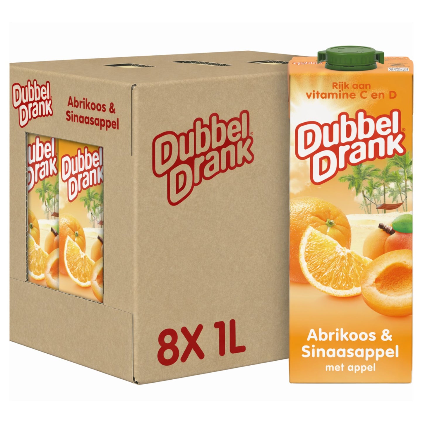 Doppelgetränk Orange-Aprikose-Packung (8x1 Liter)