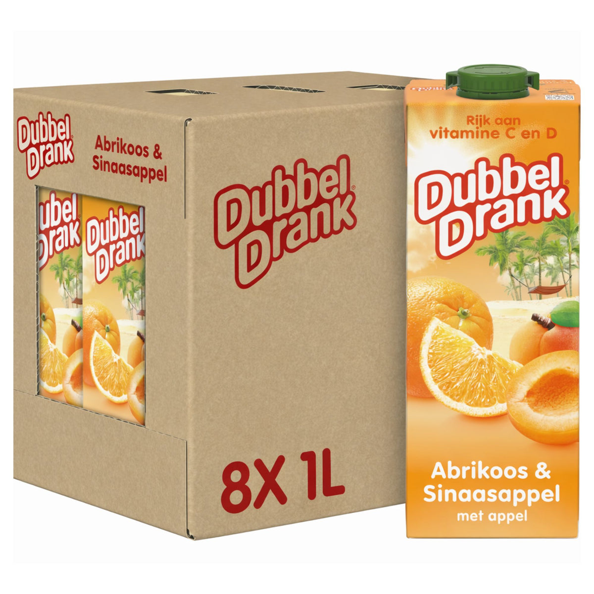 Doppelgetränk Orange-Aprikose-Packung (8x1 Liter)