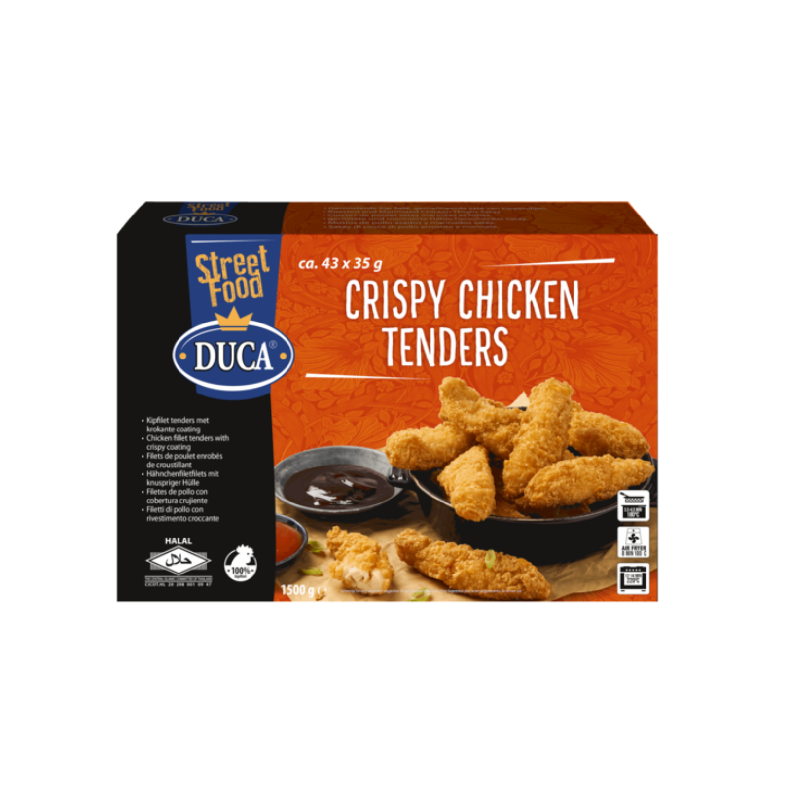 Knusprige Hähnchenfilets von Duca (43x 35 gr)