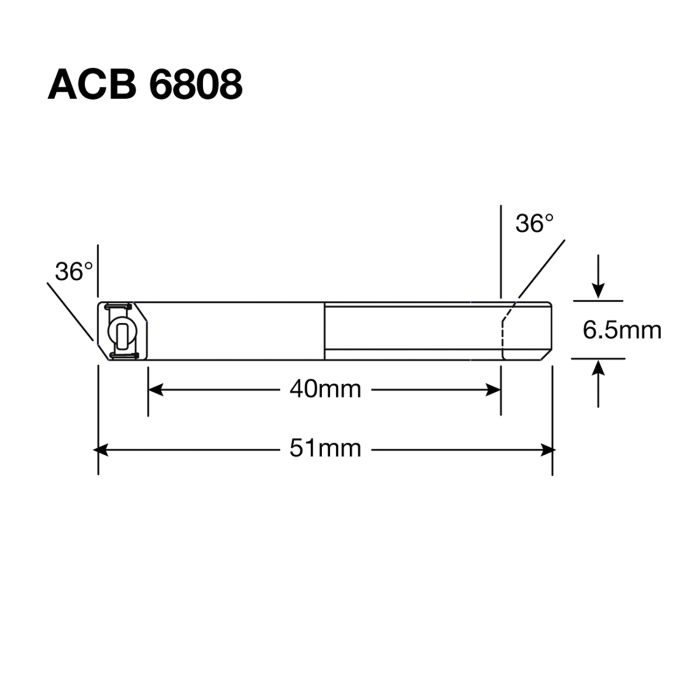 Enduro Bearing Kugelkopf acb 6808 40x51x6,5 (36x36°) Edelstahl