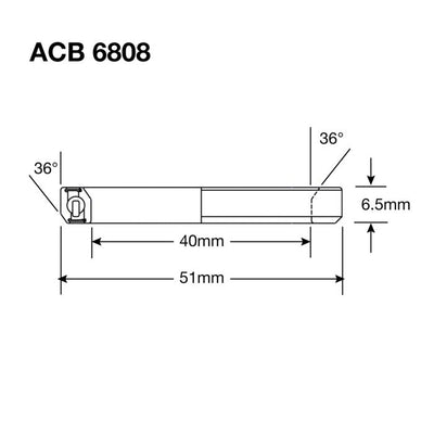 Enduro Bearing Kugelkopf acb 6808 40x51x6,5 (36x36°) Edelstahl