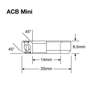 Enduro Lower Ball Head ACB Mini Bo 14.2x25x6.5 (45x45 °)