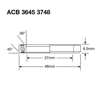 Enduro Lower Ball Head ACB 3645 30,2x41x6.5 (36x45 °) Edelstahl