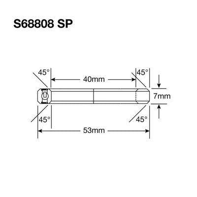 Enduro-Lager S68808 SP - 440c Edelstahl (Schrägkontakt) - 40x53x7 (45x45°)