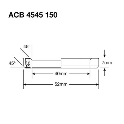 Enduro Lower Ball Head ACB 4545 150 BO 40x52x7 (45x45 °) BL