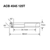 Enduro-Lager ACB 4545 125t SS – 440c rostfrei (Schrägkontakt) – 34,1 x 46 x 7 (45 x 45°)