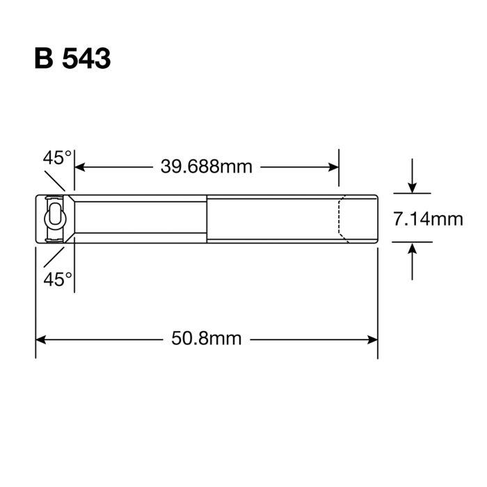 Enduro-Lager B 543 2RS ​​A C - ABEC 3 (Schrägkontakt) - 1 9 16''x2''x9 32''