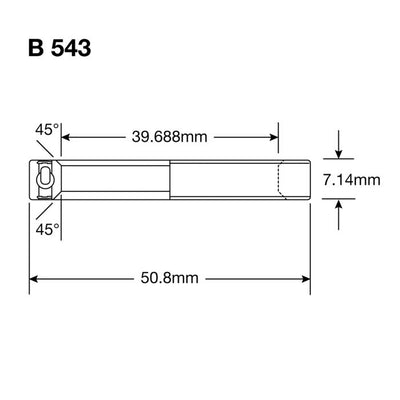 Enduro-Lager B 543 2RS ​​A C - ABEC 3 (Schrägkontakt) - 1 9 16''x2''x9 32''