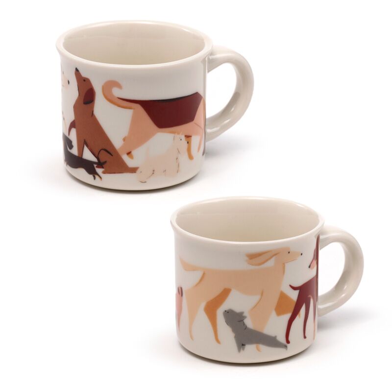 Bellen Hundeset 2 Porzellan -Espresso -Tassen