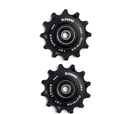 Elvedes Schaltwerk Räder Edelstahl 12T 11V gedichtet schmal breit