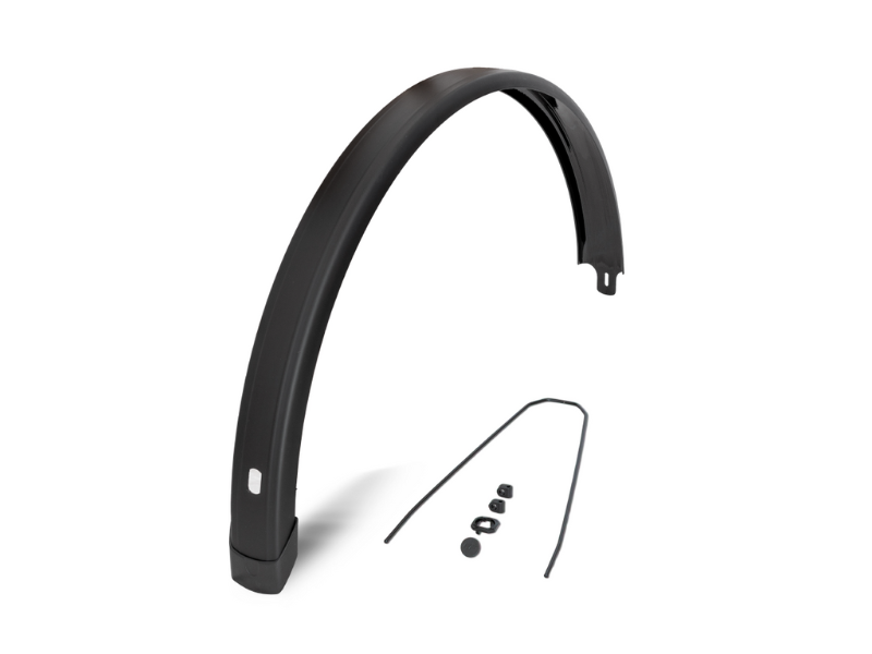 Eurofender EF Mutguard hinter dem Tempo Square 28 Zoll 72 mm schwarz