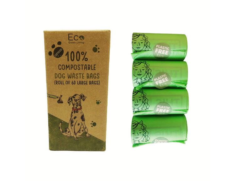 Eco Green Living kompostierbare Hundekotbeutel – 4 x 15 Stück